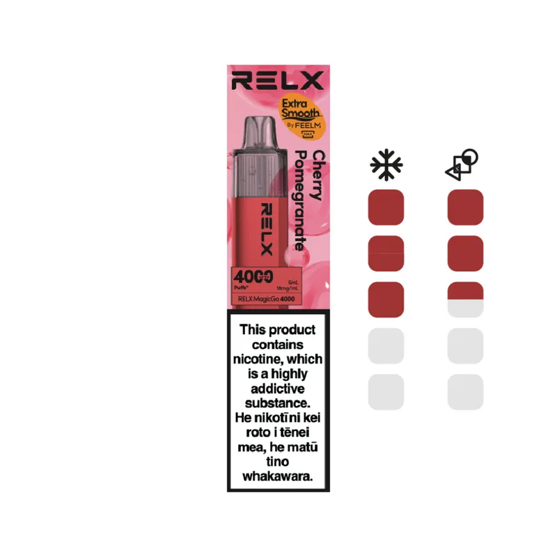 12_28a63368-11dc-4abe-8323-78b09 RELX MagicGo 4000 Cherry Pomegranate - Image 1