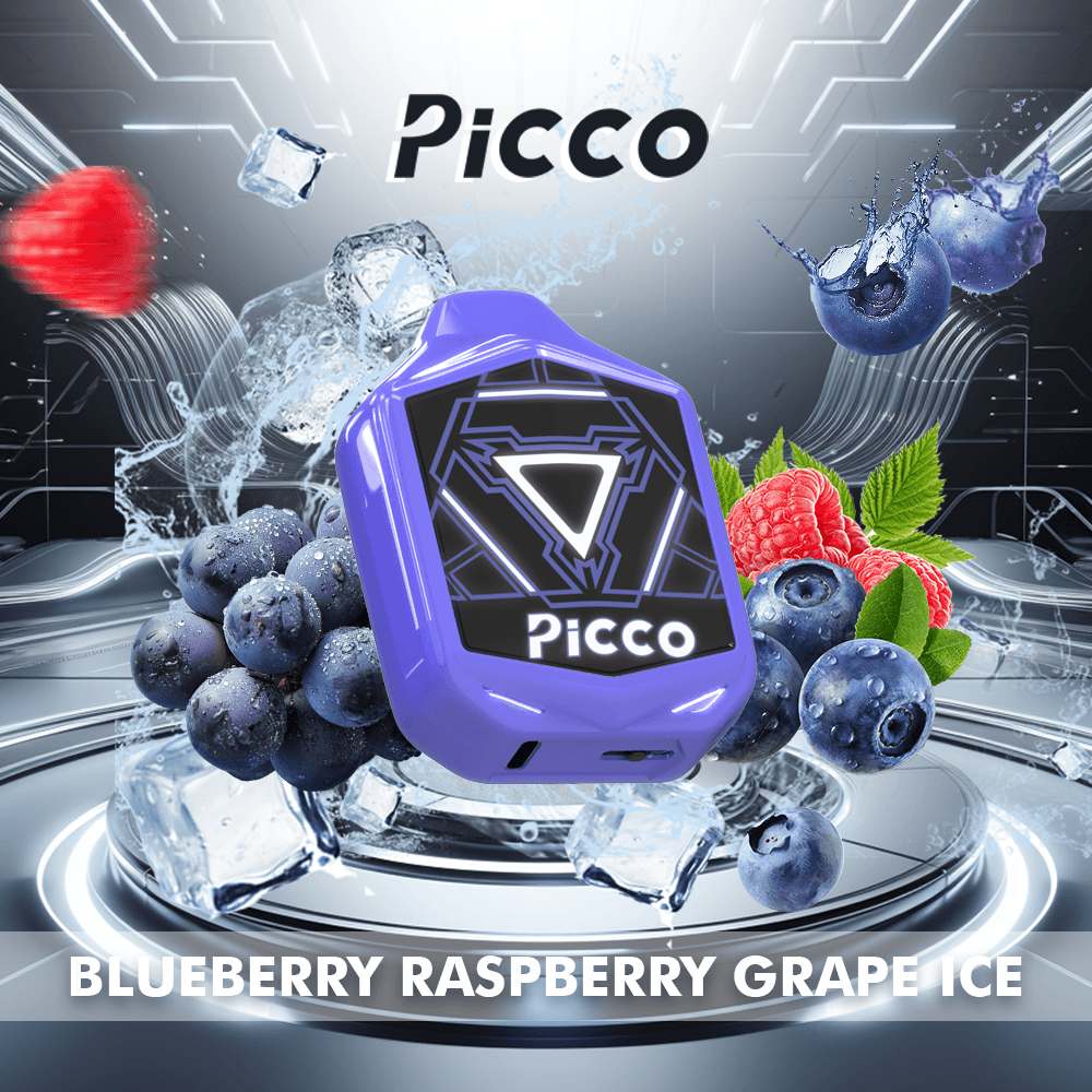 Blueberry-Raspberry-Grape-Ice Picco Voom 7000 Puffs - Blueberry Raspberry Grape Ice - Image 1