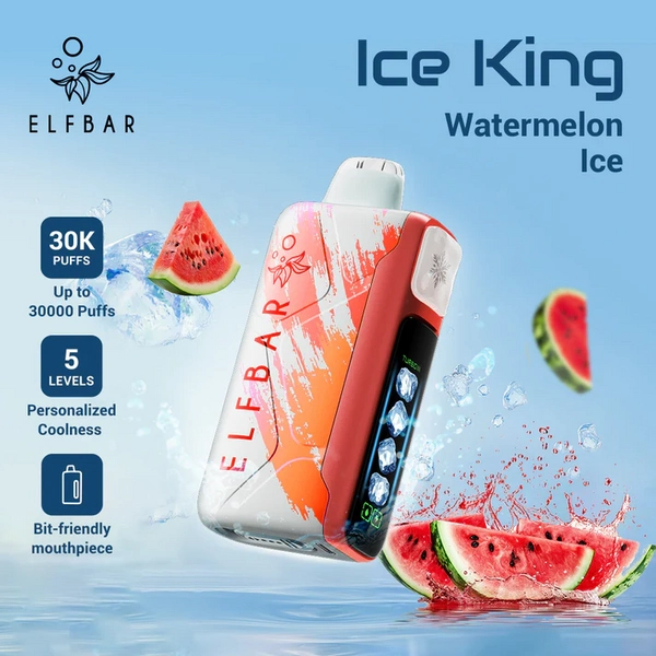 Elfbar-Iceking-30000-PuffsWatermelonIce all iget bar flavours - Expert Guide and Review
