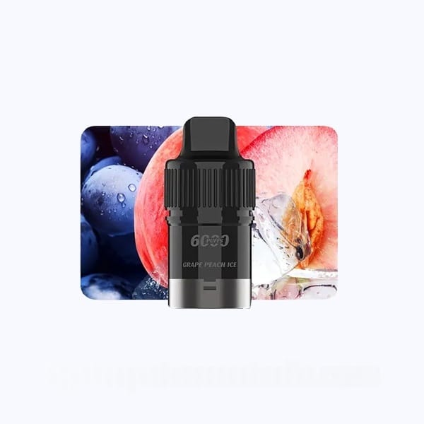IGET-BAR-PLUS-POD-6K-–-Grape-Peach-Ice IGET BAR PLUS POD GRAPE PEACH ICE 6000 Puffs - Image 1