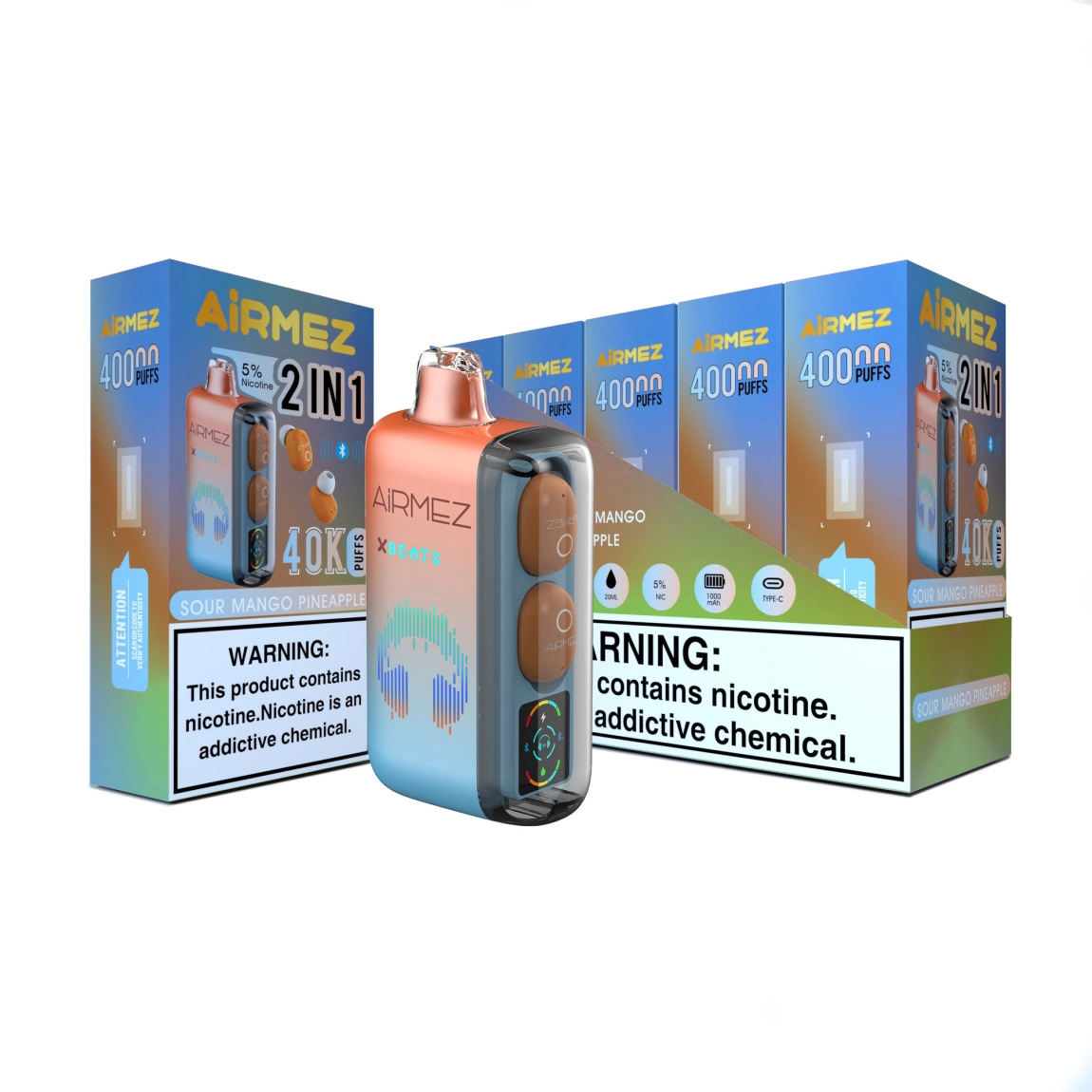 a092a2d7a957f48567dc032a602aefbb Airmez Xbeat 40K Puffs 5%- 5 pack or more - Image 1