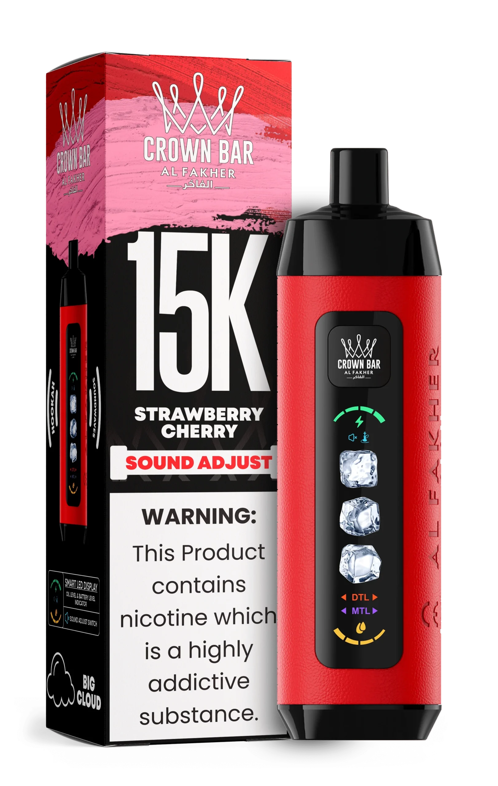 al-fakher-crown-bar-15k-disposab-scaled-1.webp Al Fakher Crown Bar Ice Adjust 15000 -10 packs or more - Image 1