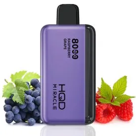 hqd-miracle-8000-puffs-raspberry HQD Miracle 8000 Puffs – Raspberry Grape 5%