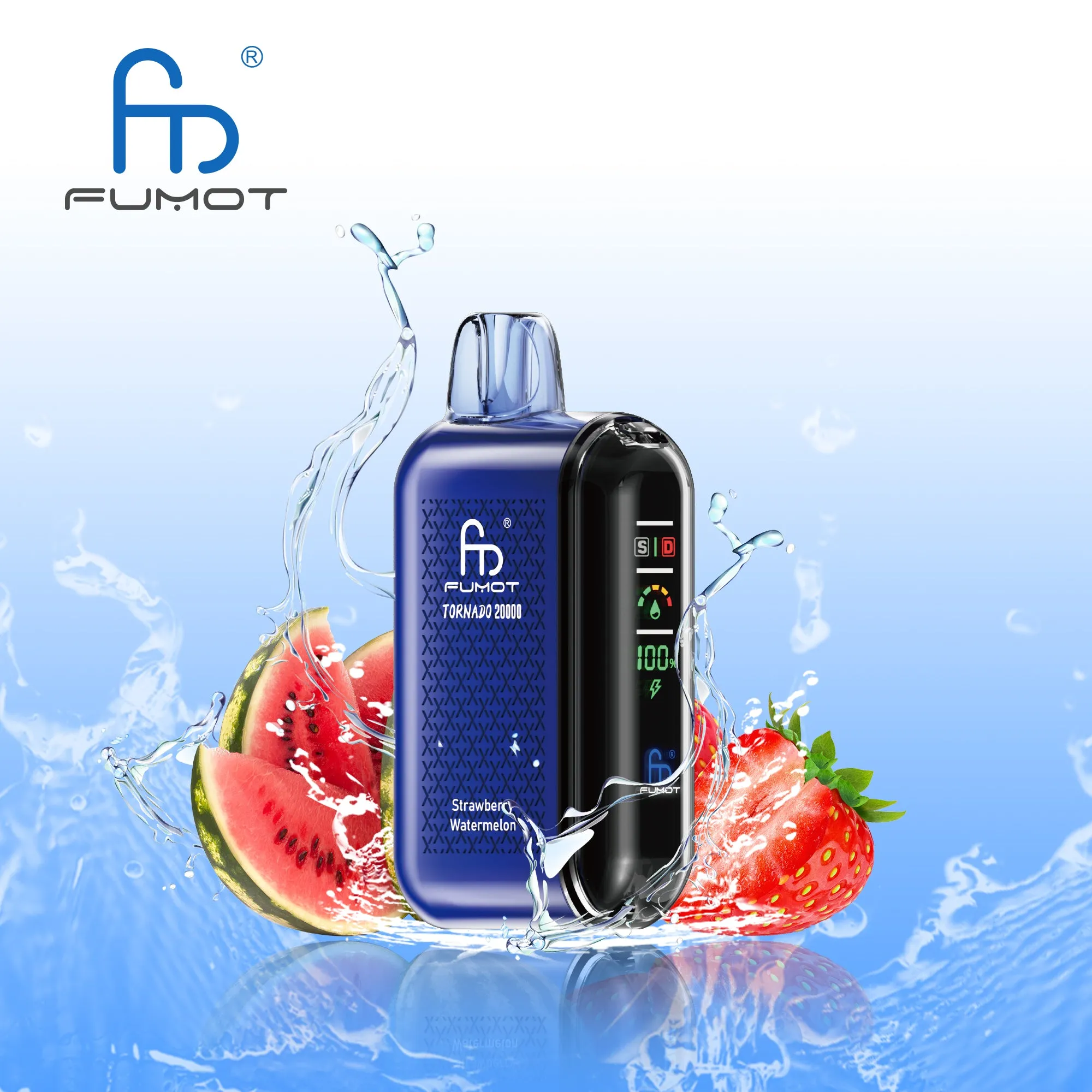 iVape Fumot Tornado 20000 puff device with strawberry watermelon flavour