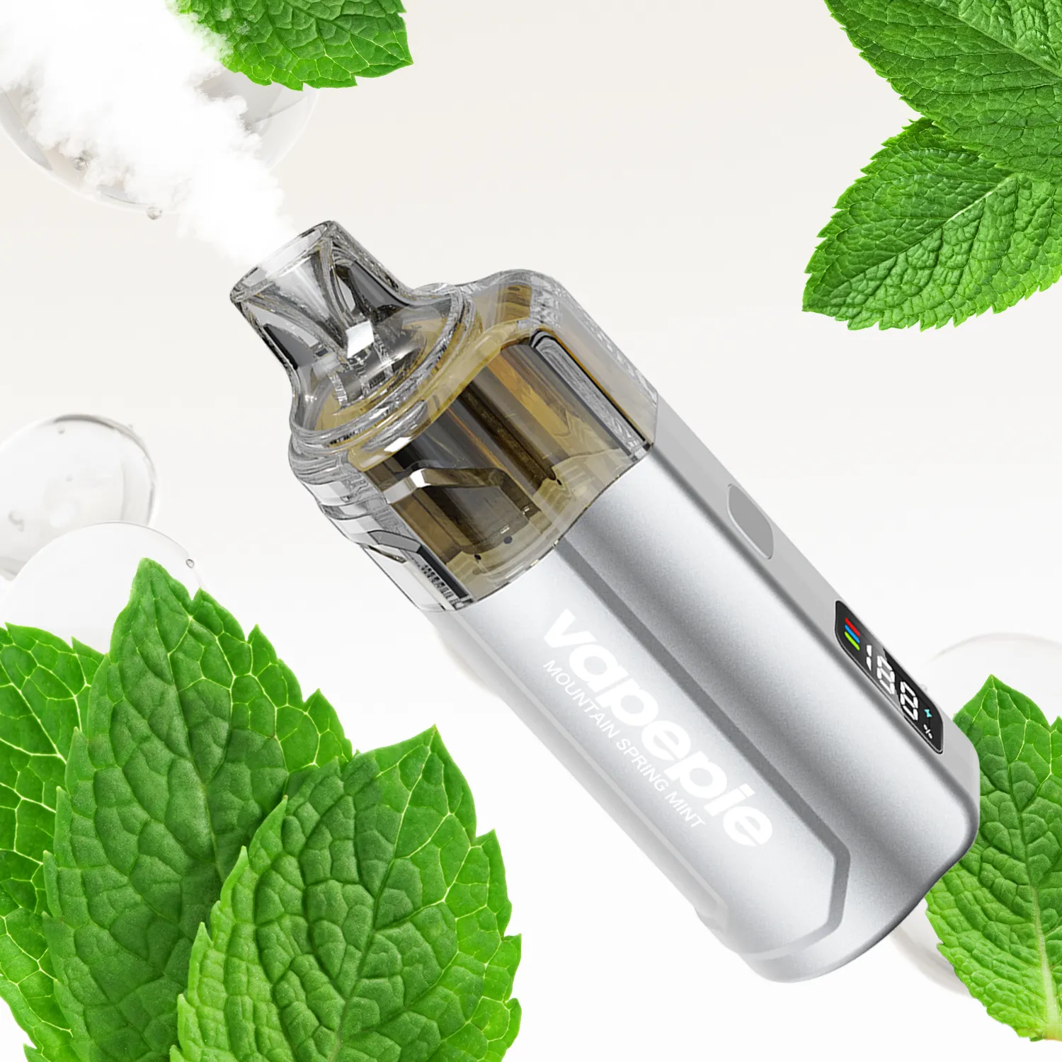 mesh coil inside strawberry kiwi vape device