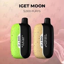 Artistic display of various IGET Moon fruit flavours