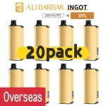 Alibarbar Ingot 9000 puffs DTL version-20 pack Multiple flavors(Ship from oversea)