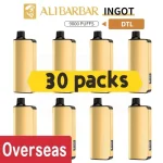 Alibarbar Ingot 9000 puffs DTL version-30 pack Multiple flavors(Ship from oversea)