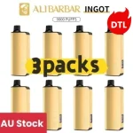 ALIBARBAR INGOT 9000 Puffs DTL Version - 3 Packs